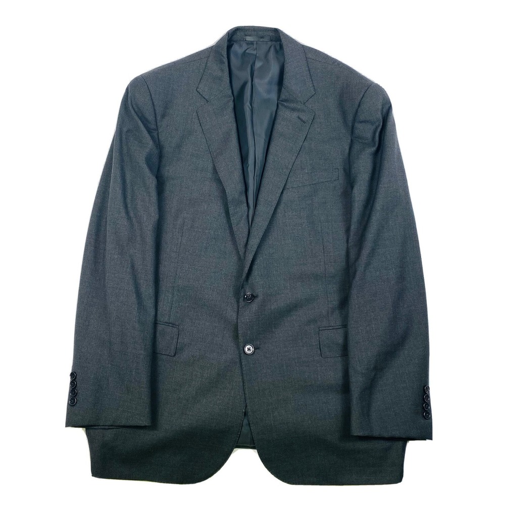 Ralph Lauren Black Label Gray Checked Wool Cashmere Blazer 46R Anth 2B1 SB
